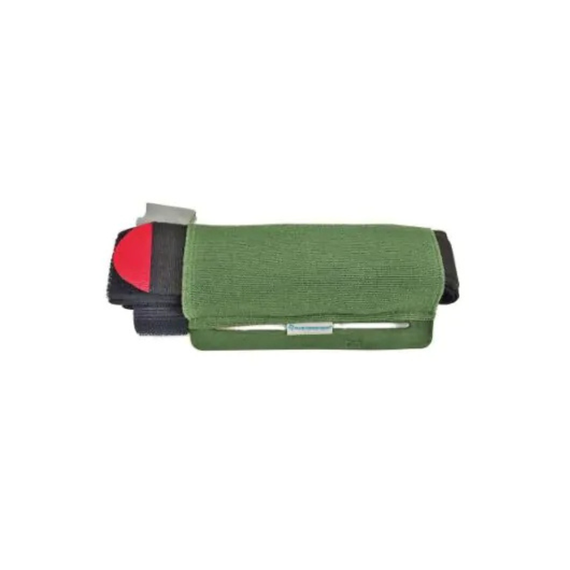 Ranger Green Blue Force Gear The Hammock designed for secure retention and rapid deployment of CAT, SOF-T, and RATS tourniquets.