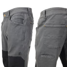 Close-up of TD Braddock Tactical Pants showing 10-pocket layout, reinforced knife pocket edges, and heavyweight canvas fabric built for tactical performance and durability