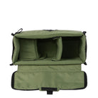 Bravo Co Buffer Block I camera insert in Drab opened to display the customizable padded compartments and microfiber-lined interior for camera protection.