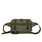 Rear view of the Bravo Co Quarter Block 1 Ripstop Olive featuring the MOLLE-compatible back panel and hideaway strap system.