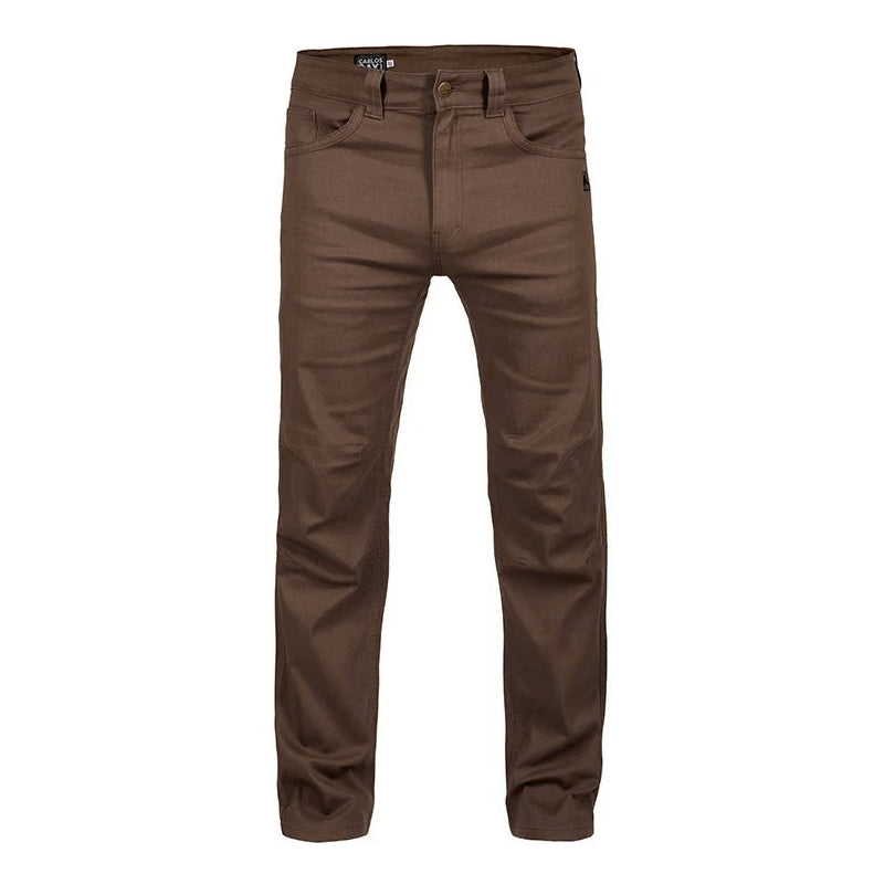 Front view of the Bison Carlos Ray Slim Fit Tactical Pants highlighting clean silhouette, tapered leg, and reinforced EDC pockets.