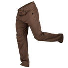 Side stretch view of the Carlos Ray Tactical Pants in Bison showing the flexible stretch twill, gusseted crotch, and accessible thigh mag pocket ideal for EDC, concealed carry, and high movement tactical training.