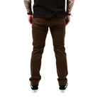 Back product shot of the TD Carlos Ray V3 Tactical Pants in Mountain Brown Slim Fit, showing the streamlined rear pocket layout, reinforced stitching, dyed-to-match loop patch, and hidden handcuff key pocket placement. Highlights the tapered fit, durable 4-way stretch twill, and everyday-ready design for buyers searching for the best slim tactical pants and EDC-focused apparel.