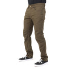 Three-quarter product view of the Carlos Ray V3 Tactical Pants in Ranger Green Slim Fit, showing the tapered silhouette, 4-way stretch twill fabric, reinforced pocket construction, articulated knees, and low-profile EDC pocket layout. A high-performance tactical pant built for mobility and everyday carry, also available in Regular Fit for a more relaxed cut.