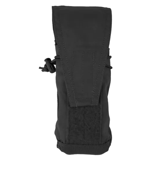 Crye Precision 152 Bottle Pouch in Black featuring a versatile design for carrying radios, water bottles, magazines, and tactical equipment.