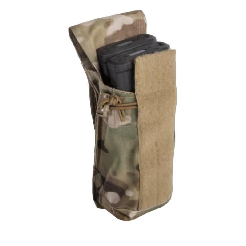 Crye Precision 152 Bottle Pouch configured for open-top access with the flap tucked away for faster deployment of contents.
