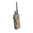 Crye Precision 152 Bottle Pouch configured to carry a PRC-152 style radio with antenna access and secure retention.