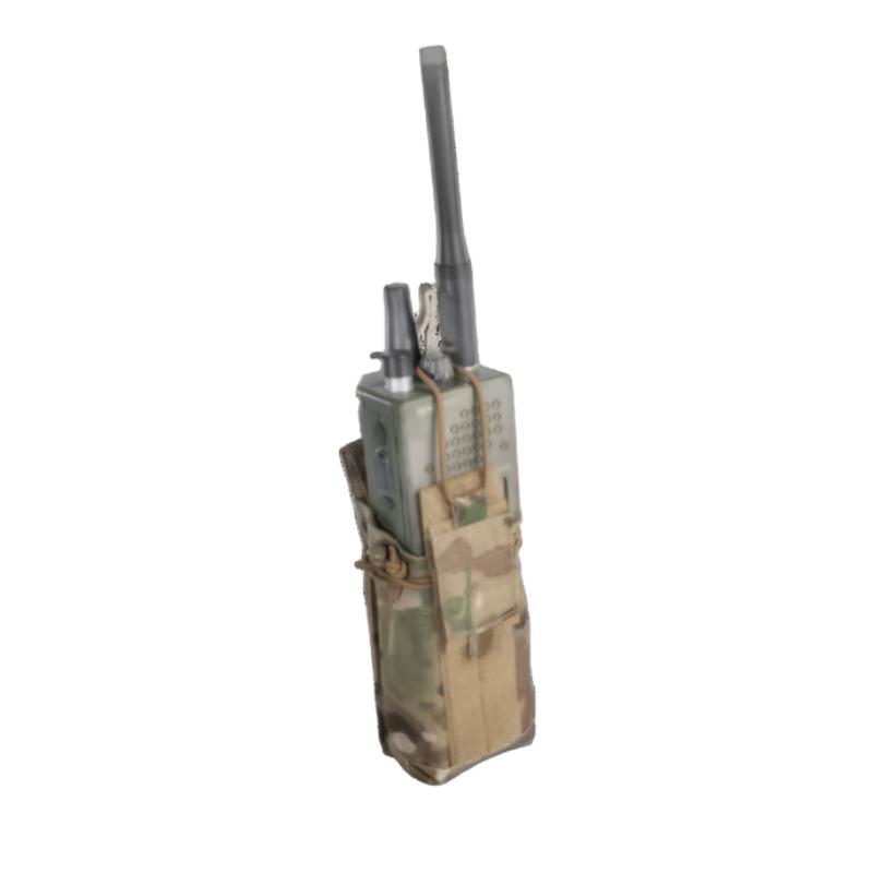 Crye Precision 152 Bottle Pouch configured to carry a PRC-152 style radio with antenna access and secure retention.