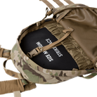 Interior view of Crye Precision AVS 1000 Pack showing main compartment, hydration sleeve, internal organization pocket, and storage layout, modular tactical assault pack compatible with Crye AVS and JPC plate carrier systems for mission adaptable loadouts