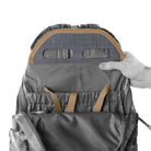 Interior view of Crye Precision AVS 1000 Pack showing removable internal frame sheet and structural backer panel, designed to support ballistic plates and maintain pack structure when mounted to Crye AVS or JPC plate carrier systems