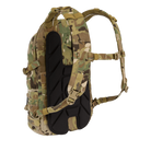 Rear view of Crye Precision AVS 1000 Pack in Multicam showing padded shoulder straps and standalone backpack configuration, modular tactical assault pack compatible with Crye AVS and JPC plate carrier systems for mission adaptable carry setups