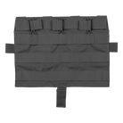 Crye Precision AVS Detachable Flap M4 Flat in Black low profile plate carrier mag placard designed to hold three 5.56 rifle magazines with adjustable shock cord retention, compatible with Crye AVS and JPC tactical combat loadouts made in the USA