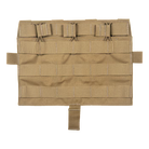 Crye Precision AVS Detachable Flap M4 Flat in Coyote Brown low profile plate carrier mag placard holding three 5.56 rifle magazines with shock cord retention, designed for Crye AVS and JPC tactical combat and duty loadouts