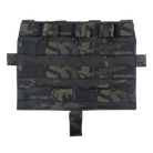 Crye Precision AVS Detachable Flap M4 Flat in Multicam Black low profile plate carrier mag placard holding three 5.56 rifle magazines with adjustable shock cord retention, compatible with Crye AVS and JPC tactical combat loadouts