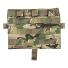 Crye Precision AVS Detachable Flap M4 Flat in Multicam low profile plate carrier mag placard holding three 5.56 rifle magazines with shock cord retention, designed for Crye AVS and JPC tactical combat loadouts made in the USA
