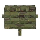 Crye Precision AVS Detachable Flap M4 Flat in Multicam Tropic low profile plate carrier mag placard designed to hold three 5.56 rifle magazines with adjustable shock cord retention, compatible with Crye AVS and JPC tactical combat and jungle environment loadouts