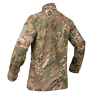 Rear view of the Crye Precision FR Field Shirt in Multicam highlighting the articulated fit, streamlined construction, and flame-resistant field shirt design.