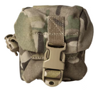 Crye Precision Frag Pouch closed tactical utility pouch mounted on MOLLE platform showing low profile modular design