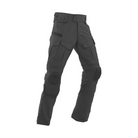 Front view of Crye Precision G3.5 Combat Pant in black, featuring VTX RIPSTOP stretch fabric, low-profile waist adjuster, and optimized storage for elite tactical performance.