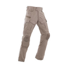 Front view of Crye Precision G3.5 Combat Pant in khaki, built with durable VTX RIPSTOP fabric, knee pad compatibility, and mission-ready pocket layout for field use.