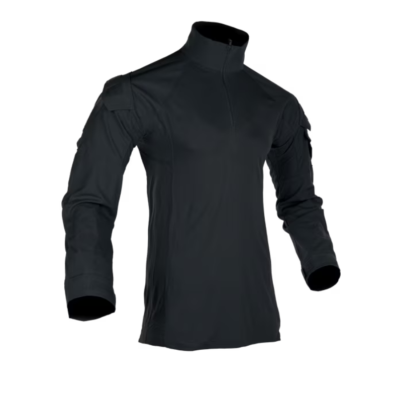 Crye Precision G3.5 Combat Shirt in Black featuring flame-resistant fabric, VTX RIPSTOP sleeves, and a streamlined fit for tactical operations.