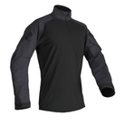 Product shot of the Crye Precision G3 Combat Shirt in Navy showing the flame resistant moisture wicking torso and NYCO ripstop sleeves designed for under armor use in tactical and law enforcement environments.