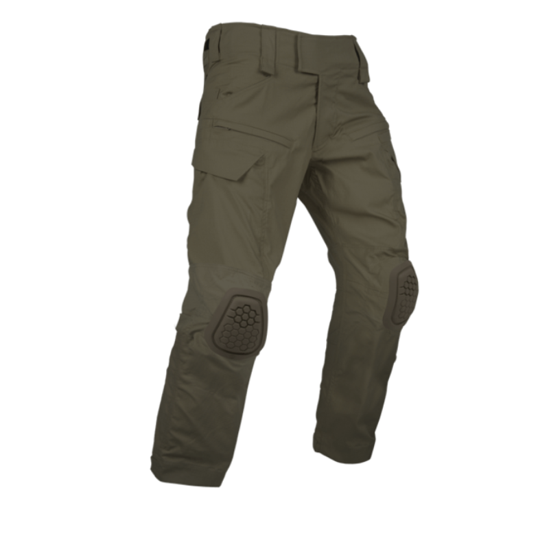 Crye Precision G4 Combat Pants in Ranger Green, built from VTX RIPSTOP™ stretch fabric with Invista T420 nylon for durability and mobility. Designed for military, law enforcement, and range training with cargo pockets and kneepad adjustment.