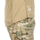 Rear hem detail of the Crye Precision G4 Combat Shirt showing the extended tail designed to stay tucked while wearing body armor or tactical gear.