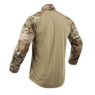 Rear view of the Crye Precision G4 Combat Shirt in Multicam showing the flame-resistant torso, articulated sleeves, and extended rear hem.