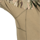 Close-up of the articulated underarm stretch panel on the Crye Precision G4 Combat Shirt designed to improve mobility under body armor.