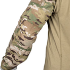 Multicam Camouflage sleeve of a combat top on a white background