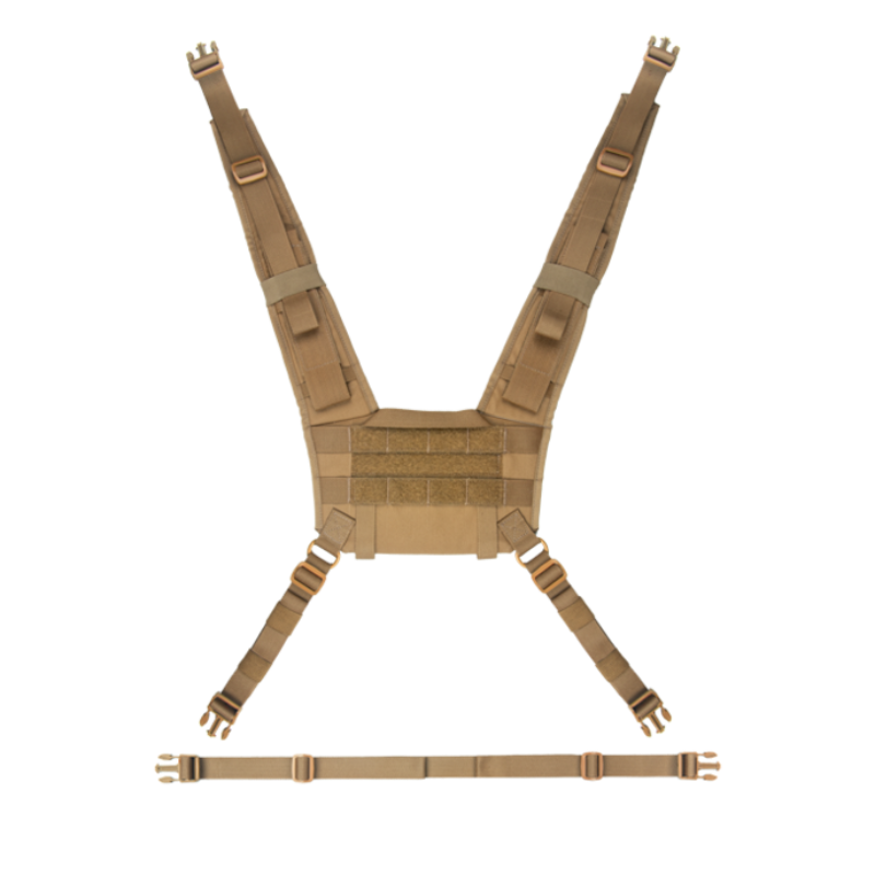Crye Precision R-SERIES Assault Harness in Coyote Brown | Modular low-bulk harness with Mil Spec webbing, breathable spacer mesh, and seamless integration with R-SERIES Plate Carrier.