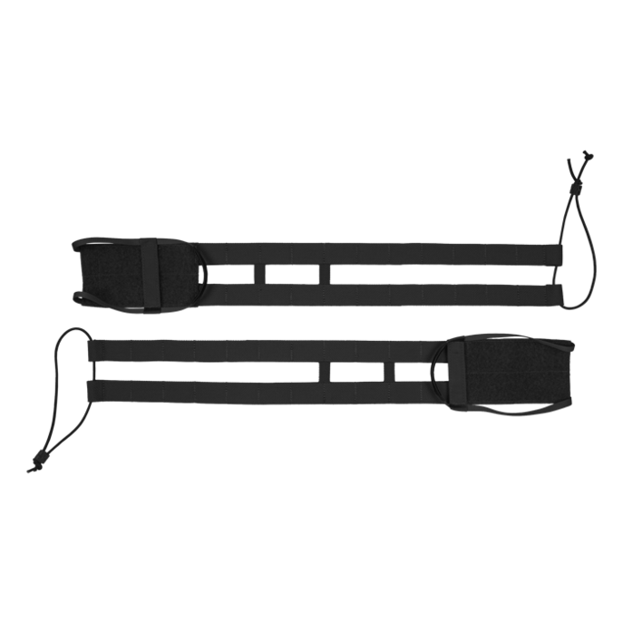 Crye Precision R-Series 2-Band Structural Cummerbund in Black featuring a structural load-bearing design with dual MOLLE rows and STKSS compatibility.
