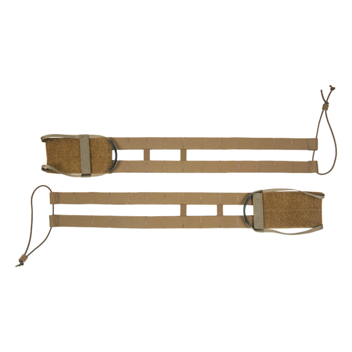 Crye Precision R-Series 2-Band Structural Cummerbund in Coyote designed with dual MOLLE mounting rows, structural reinforcement, and load-bearing support.