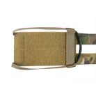 Interior detail of the Crye Precision R-Series 2-Band Structural Cummerbund highlighting the hook-and-loop attachment surface and reinforced support structure.