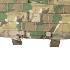Crye Precision R-Series 2-Band Structural Cummerbund installed on a Crye R-Series plate carrier, demonstrating the dual MOLLE rows and structural load-bearing support.