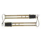 Rear view of the Crye Precision R-Series 2-Band Structural Cummerbund in Multicam showing the shock cord attachment system, dual-band structural design, and rear plate carrier interface.