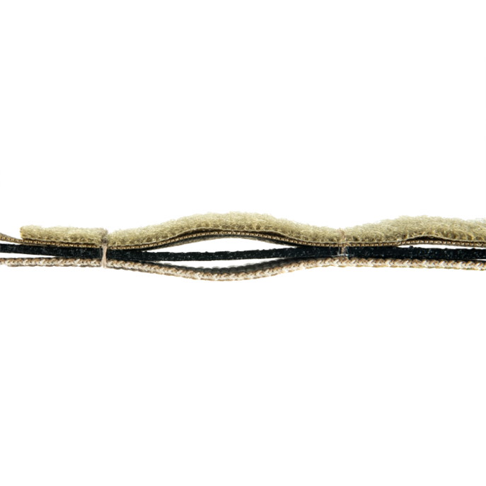 Side profile of the Crye Precision R-Series 2-Band Structural Cummerbund highlighting the slim structural design and integrated shock cord adjustment.
