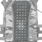 Crye Precision R-Series JPC Padded Insert mounted inside a Crye plate carrier, demonstrating its low-profile fit and ergonomic support for extended armor wear.