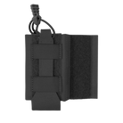Crye Precision R-Series M4 Side Pouch in Black designed for secure M4 magazine retention and ambidextrous plate carrier mounting.
