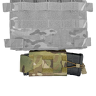Crye Precision R-Series M4 Side Pouch mounted to a plate carrier with an M4 magazine inserted, demonstrating secure retention and quick-access positioning.