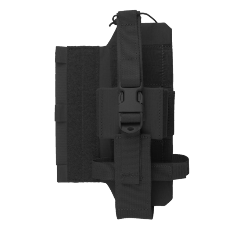 Crye Precision R-Series Radio Side Pouch in Black designed for secure radio retention and low-profile integration with tactical carriers.