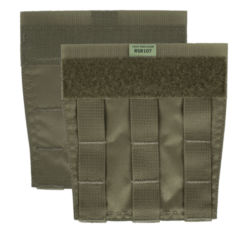 Crye Precision R-Series Side MOLLE Panel Set in Ranger Green providing lightweight MOLLE expansion for customizable plate carrier setups.