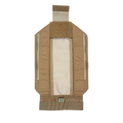 Crye Precision R-Series Zip-On Pack Adapter in Coyote Brown featuring ventilated construction, foam padding, and modular loadout compatibility.