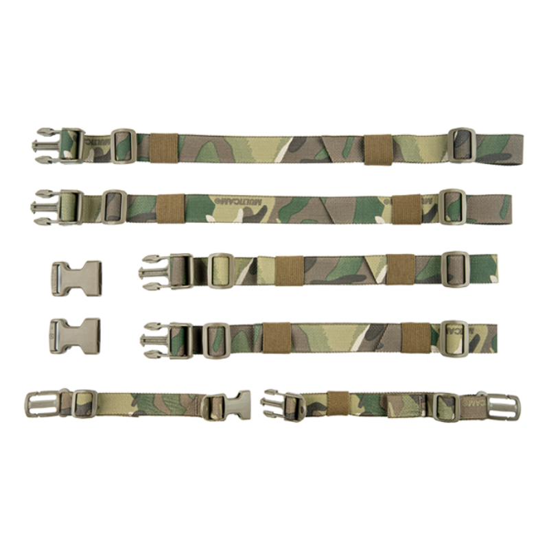 Included attachment straps and hardware for the Crye Precision R-Series Zip-On Pack Adapter used for pack conversion and loadout integration.