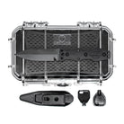 Top-down profile of the Dynamis Neptune IWB Kit showing full geometry and proportions. Overall length 8 1/8" with 3 1/8" CPMS-110V blade; ideal for deep concealment and low-profile carry.