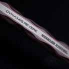 Close up of Dynamis Alliance x Winkler Knives collaboration branding etched on double-edged 80CRV2 combat knife blade