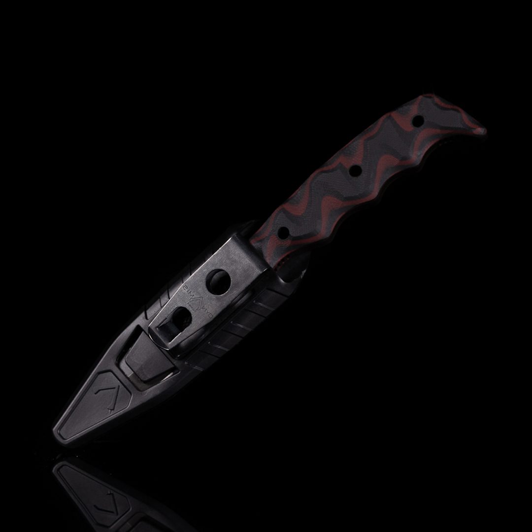 Dynamis Alliance Revere double-edged fixed blade seated in IWB sheath for low-visibility carry