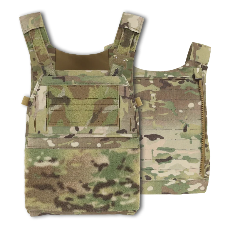 Multicam Camouflage tactical vest on a white background