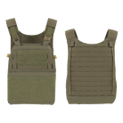 Ranger Green tactical vest with straps on a white background